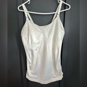 Nylon/Spandex White Nursing Camisole for Women